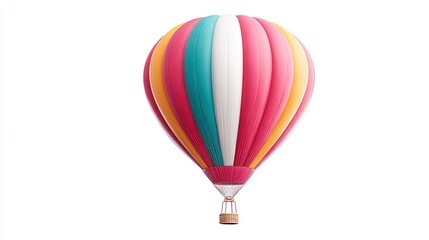 Naklejka premium Colorful Hot Air Balloon: Travel, Fun, Adventure Stock Image