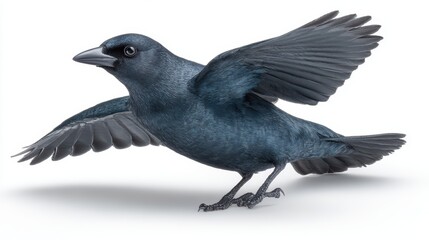 Fototapeta premium Crow Bird, Wildlife, Raven Animal, Bird Flying, Wings