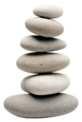 PNG A seven stacked stone pebble rock