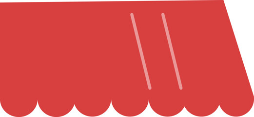 빨간 지붕 어닝
