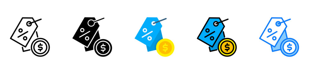 Tag icon multiple style 