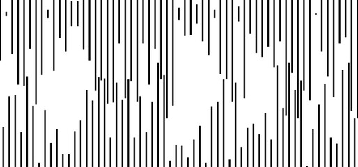 Thin line halftone black texture. Fading vertical stripe gradation background. Black parallel lines wallpaper for overlay, print, cover, banner, poster. Vector