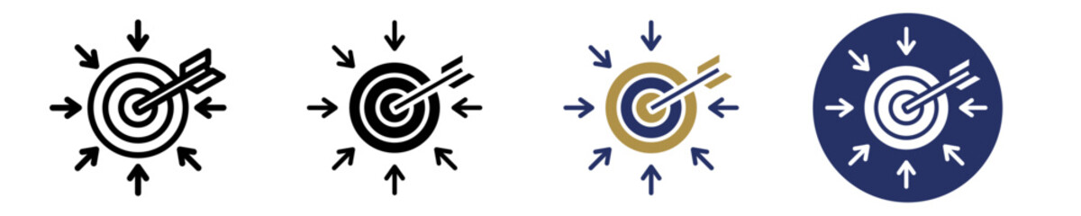 Mission Alignment  Icon Set Multiple Style Collection