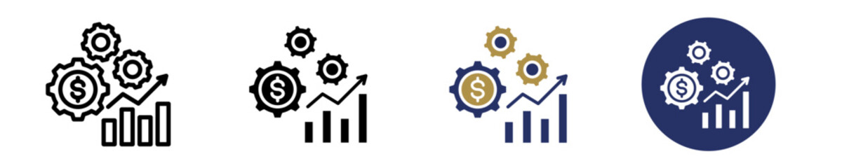 Business Operations  Icon Set Multiple Style Collection