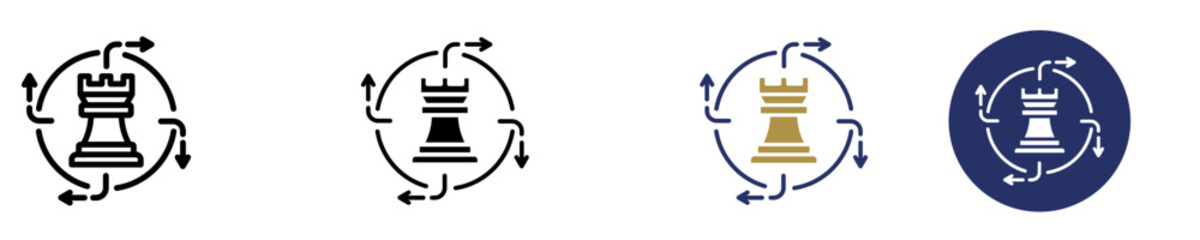 Lean Strategy  Icon Set Multiple Style Collection