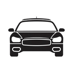 Obraz premium Automotive Silhouette: Front View of Modern Car