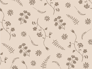 秋のボタニカル柄