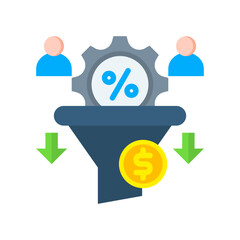 Conversion Rate flat icon