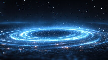 Abstract Universe: A captivating representation of cosmic rings in a digital space environment