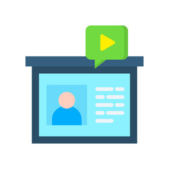 Webinar flat icon