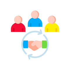 Public Relations flat icon