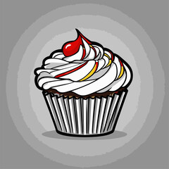 cupcake vector illustration for graphic design