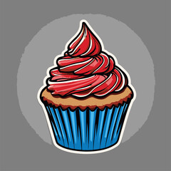 cupcake vector illustration for graphic design