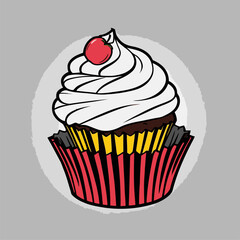 cupcake vector illustration for graphic design