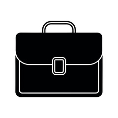 Business Briefcase Outline Logo Vector Illustration