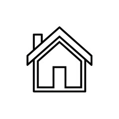 CAD Line House Plan Logo Icon Vector Illustration
