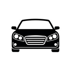 Car Front View Logo Icon Vector Illustration