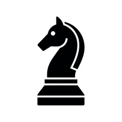 Chessboard Knight Strategy Icon Vector Illustration