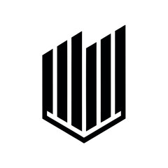 Column Graph in Grid Logo Icon Vector Illustration