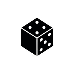 Dice with Dot Faces Logo Icon Vector Illustration