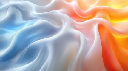 Obraz premium Beautiful Flowing Fabric with Smooth Gradients and Soft Colors