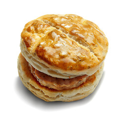 Stacked Biscuits with Honey Glaze
