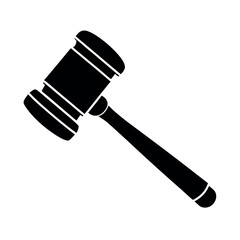 Judge Gavel Logo Icon Vector Illustration