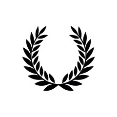 Laurel Wreath Logo Icon Vector Illustration