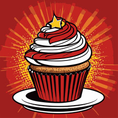 cupcake vector illustration for graphic design