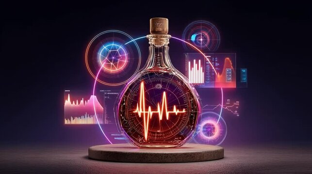 Mysterious Elixir: Data Visualization and Potion Bottle