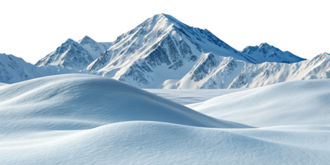 White Snow Hills and Mountain Landscape Isolated on Transparent Background PNG
Winter Snowy Hills and Mountains Scene Isolated on White Background PNG