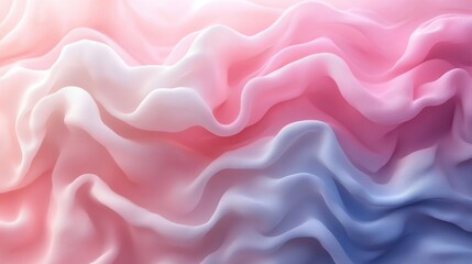 Obraz premium Soft Flowing Fabric in Gradients of Pink and Blue Tones