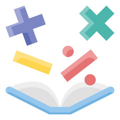 Math Book Flat Icon