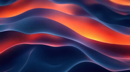 Abstract Wave Pattern with Vibrant Colors and Smooth Texture