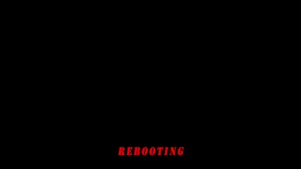 Dark "Rebooting" Screen with Pulsating Red Loop