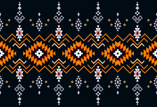 abstract geometric background pattern ethnic textile fabric border design for fabric print, rugs, clothing, sarong, scarf, wrap, embroidery, print, curtain, carpet, wallpaper, wrapping, Batik, Aztec