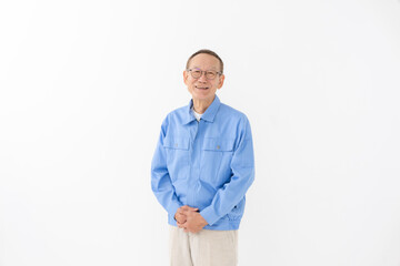 作業着を着た男性