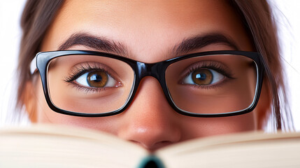A PNG portrait of glasses with a smiling expression.