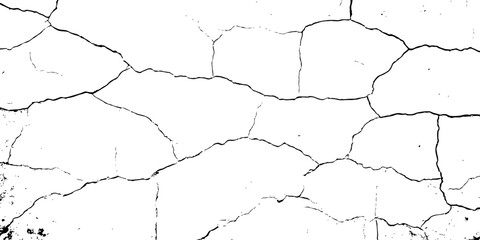 white surface with a network of black cracks across the surface area.