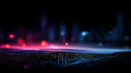 Abstract digital design with vibrant colors and dots.