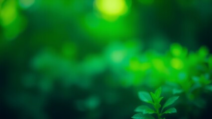 Abstract nature scene with blended green and blue tones, evoking environmental harmony.