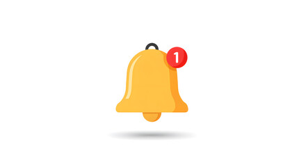 Notification Bell Icon with Unread Message