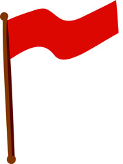 Indonesian Flag Icon With Downward Wave Drop