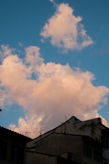 sunset over the city