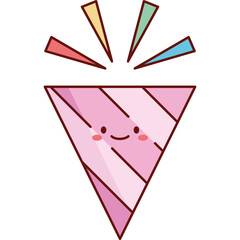 Flat Colorful Confetti Vector Illustration