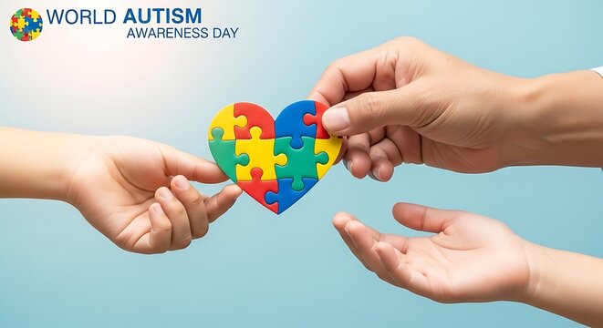 Hands holding a puzzle heart, symbolizing unity and acceptance.