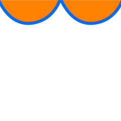 Orange Blue Border