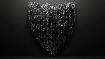 Abstract heart of digital particles