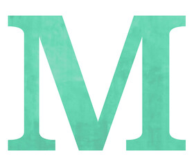 Letter M png alphabet, transparent background