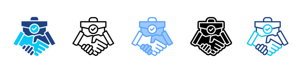 Fototapeta premium Deal icon sheet multiple style collection